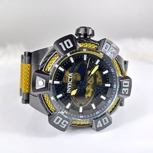 MENS INVICTA MARVEL BATMAN AUTOMATIC LIMITED CHRONOGRAPH BLACK YELLOW WATCH